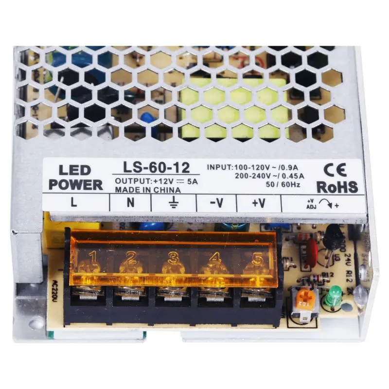 Ac To Dc Converter 60W 12V 5A power supply