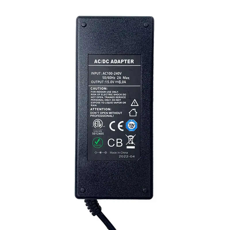 High power adapter 90W AC DC 15V6A for printer