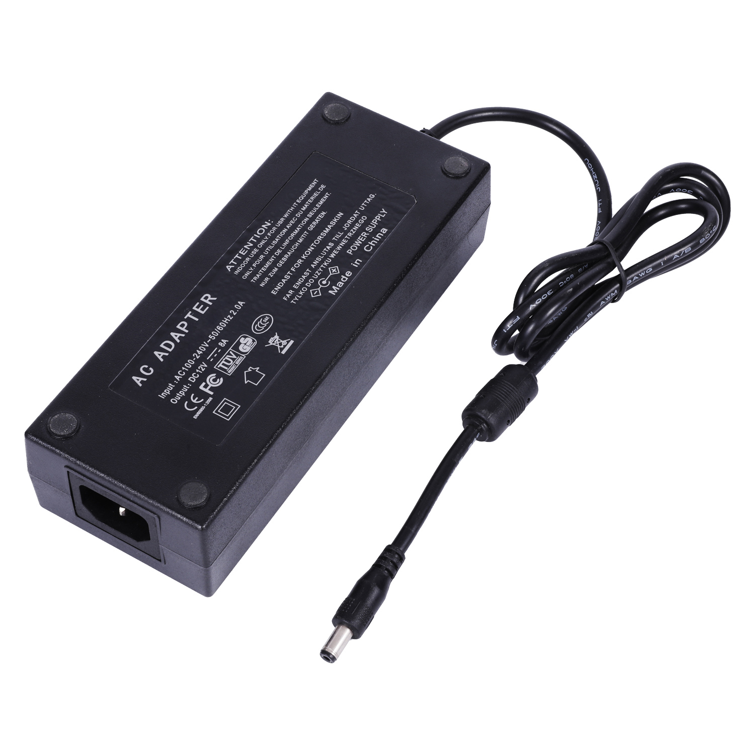 48 volt 2 amp switching power adapter ac dc 96W