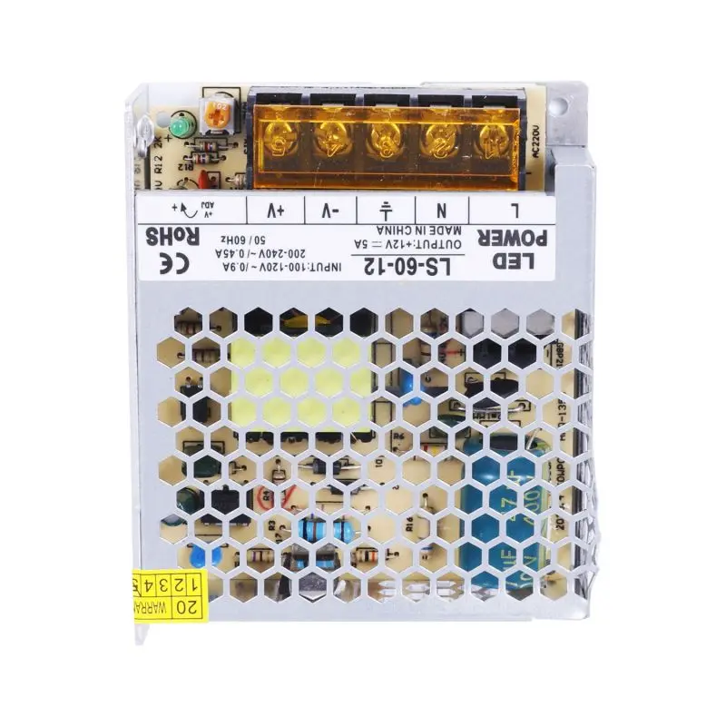 Ac To Dc Converter 60W 12V 5A power supply